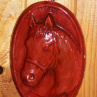 sádrový odlitek koně - namalovaný