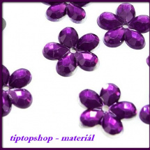 Našívací kytičky, fialová purpura, 11mm (30ks)