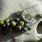 ještěrka s jadeitem - náhrdelník