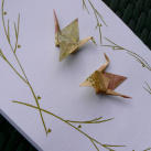 origami přáníčko - jeřáb