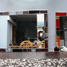 Velké tiffany zrcadlo fialkové,80x55 cm