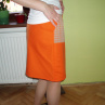 Sukně oranžová s kapsama