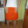 Sukně oranžová s kapsama