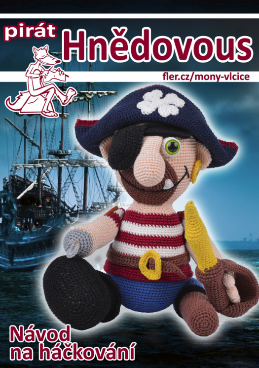 Háčkovaný pirát Hnědovous - návod