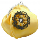 Společenská dámská kabelka žlutá 12702A