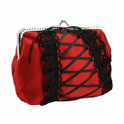 Společenská dámská kabelka červená 0745A