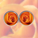 Náušnice Oranžové růže
