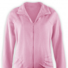 těhotenská MIKINA, zip, fleece, světle růžová