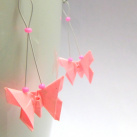 Svítiví  motýlci - origami náušnice