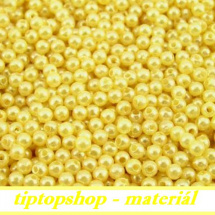 Voskované plast.perličky, sv.žlutá, 4mm (200ks)