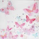Ubrousek s růžovými motýli