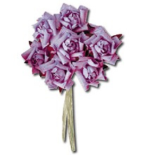 Kytice papírových růží (12ks) lila (SF104)
      