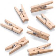 Mini dřevěné kolíčky 25x7mm (10ks) (8735734)
      