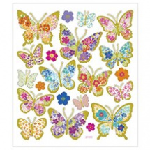Samolepky 15x17cm - Motýli z květin (29081)
      