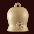 Keramický zvonek s kytičkou.