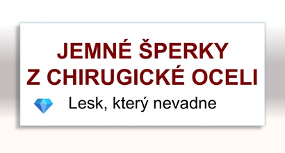 Náušnice, náramky a přívěsky z kvalitní chirurgické oceli 