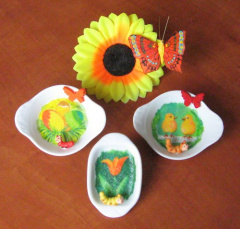 Obrázky z miniaturních mističek - velikonoční návody zdarma