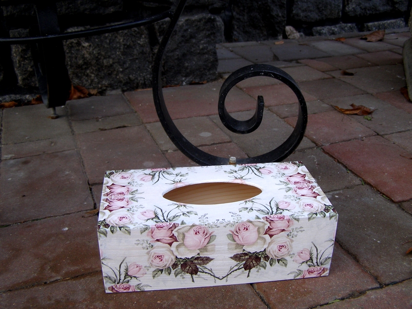 Krabice na kapesníky - Růžičky