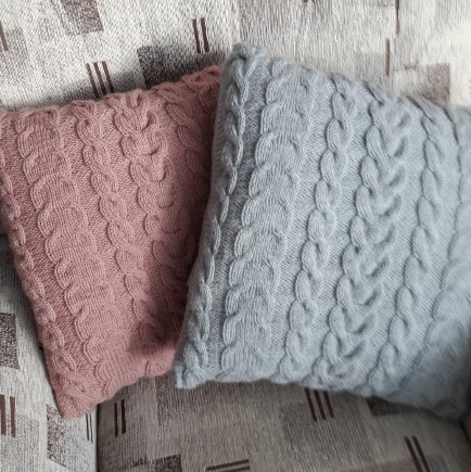 Pletený povlak na polštářek
