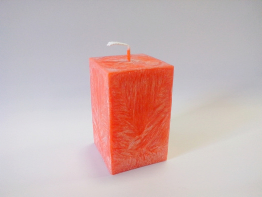 Svíčka vonná z palmového vosku - kvádr - červená