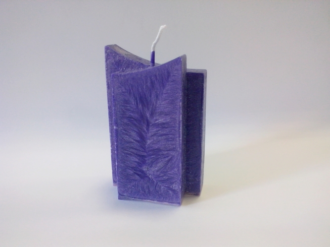 Svíčka vonná z palmového vosku - hrot - fialová