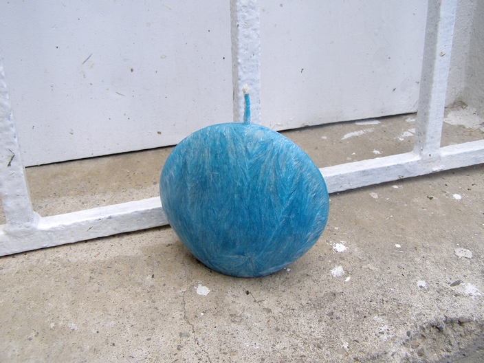 Svíčka vonná z palmového vosku - disk malý - modrá