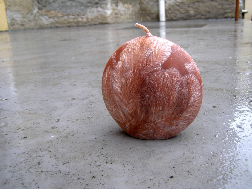 Svíčka vonná z palmového vosku - disk malý - hnědá