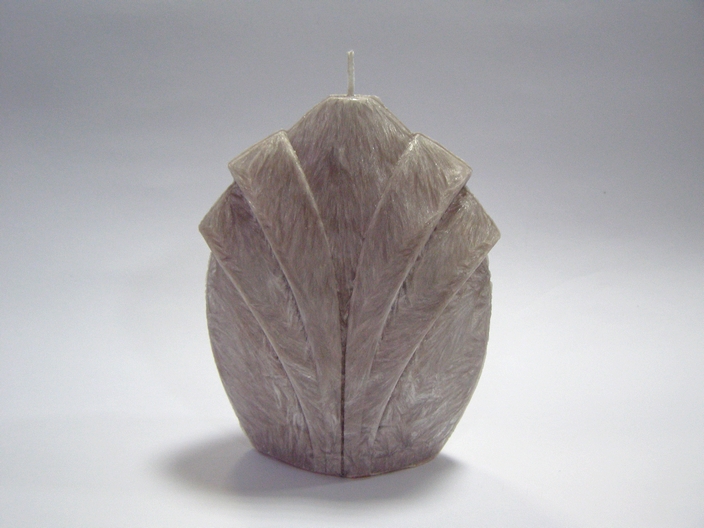 Svíčka vonná z palmového vosku - pupen - šedá/hnědá