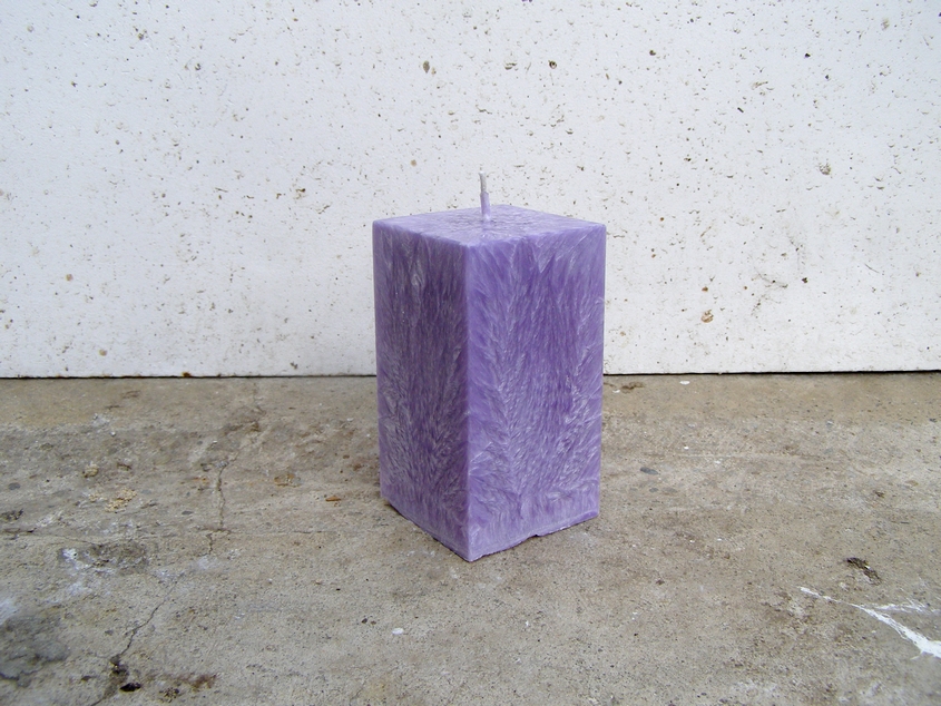 Svíčka vonná z palmového vosku - kvádr - fialová