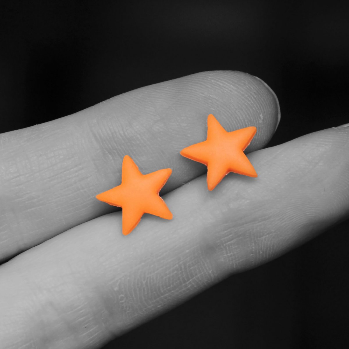 Neonové hvězdičky oranžové