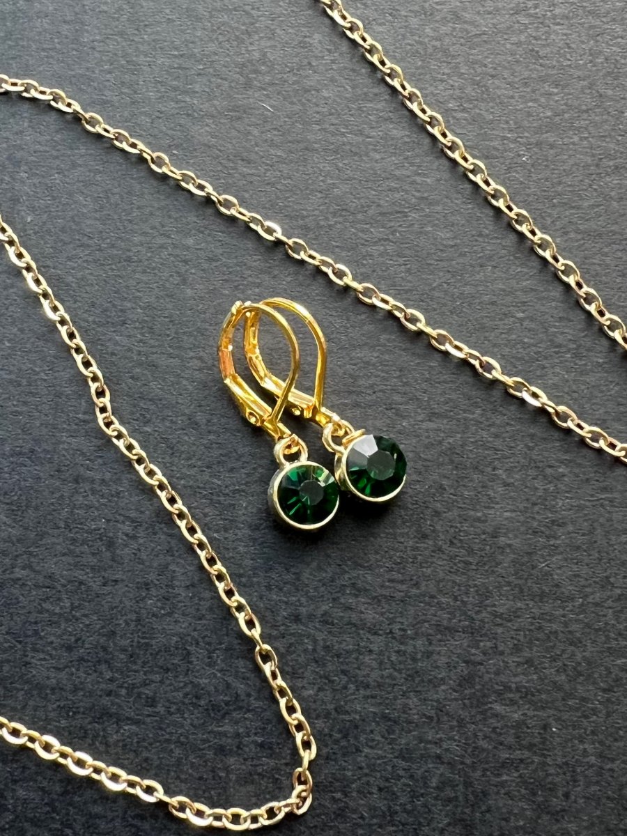 Zelené náušnice - S.Steel