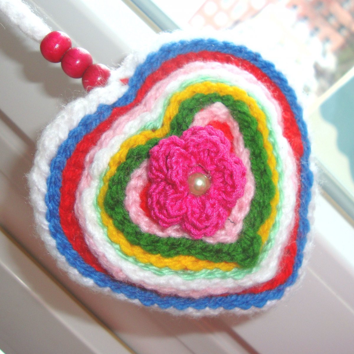 Háčkované srdíčko