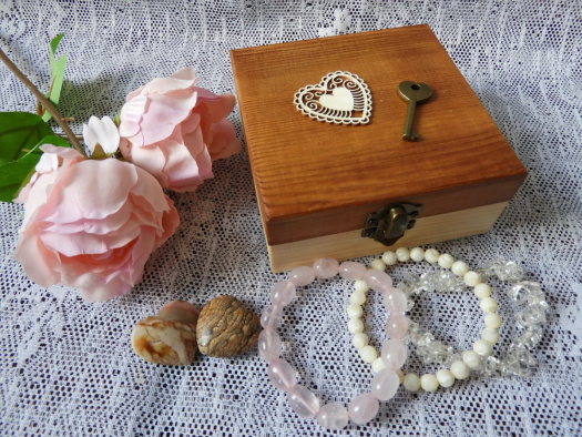 Krabička,šperkovnice Srdce a klíč♥1