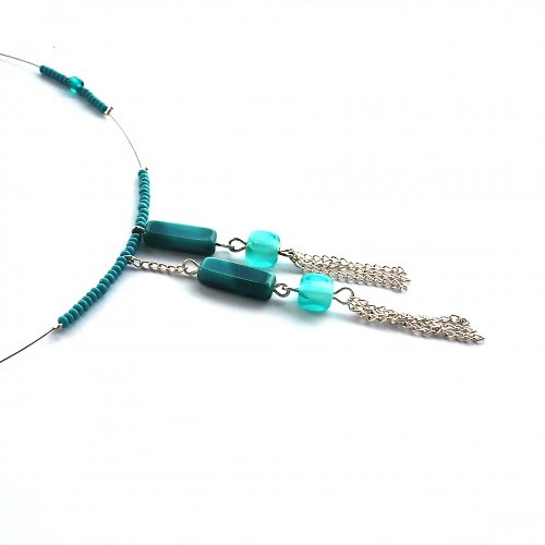 Zatemněná zelená - náhrdelník