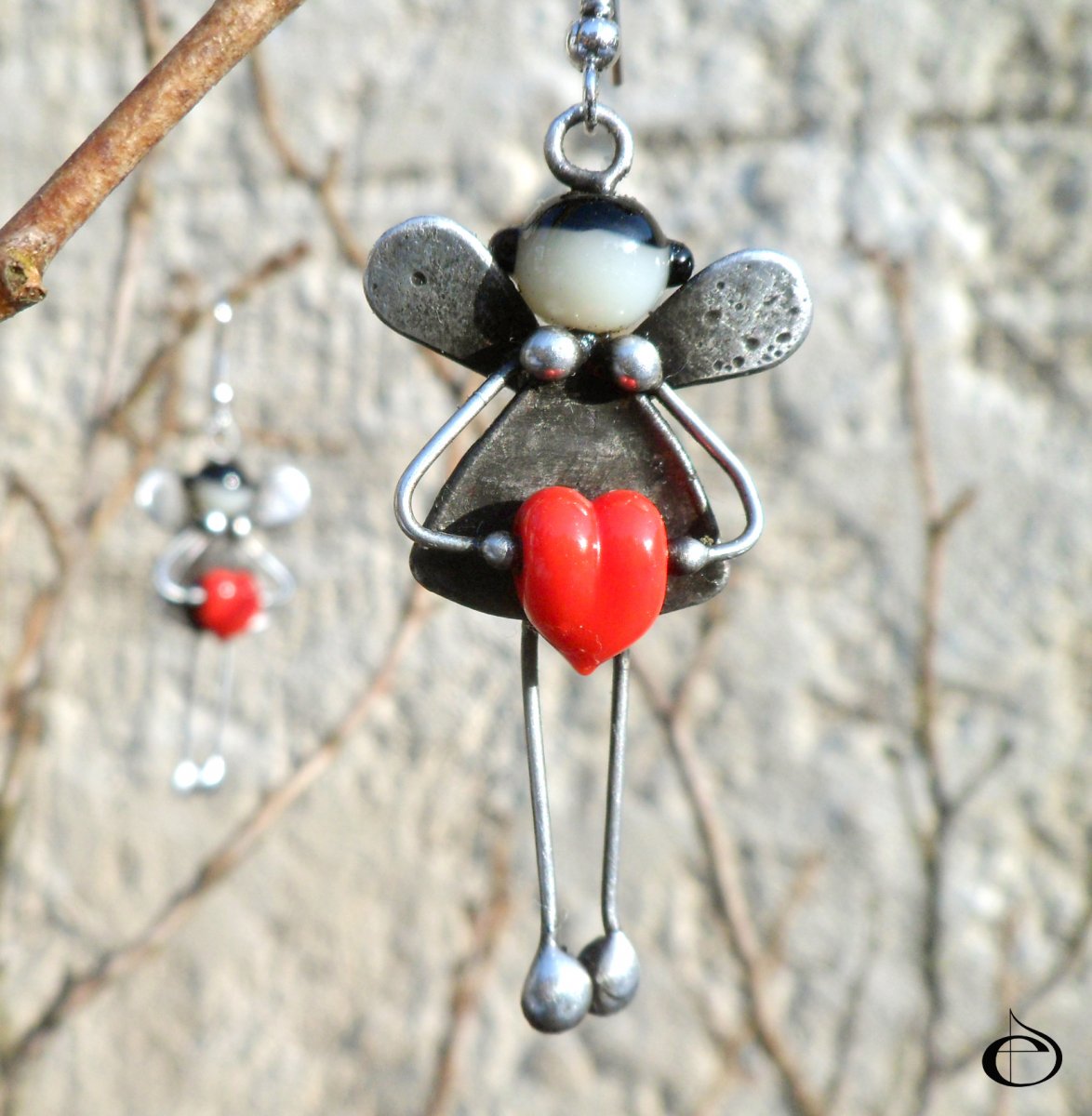 Malý anděl s velkým srdcem - náušnice