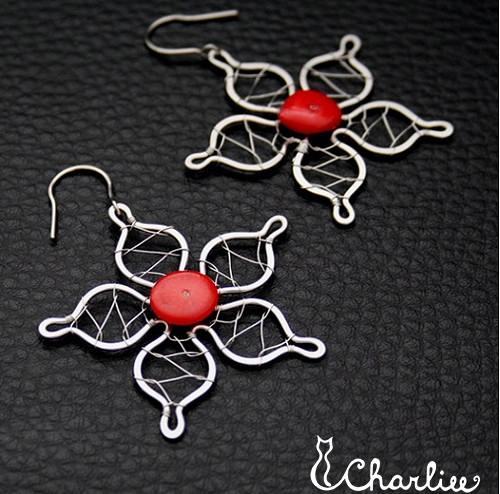 Tepané - KVĚTY -  KORÁL - antistresový - hypoalergenní chirurgická ocel