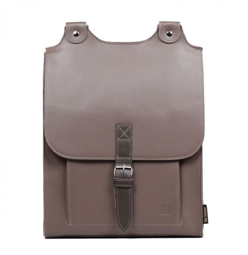 Kožený batoh šedý 