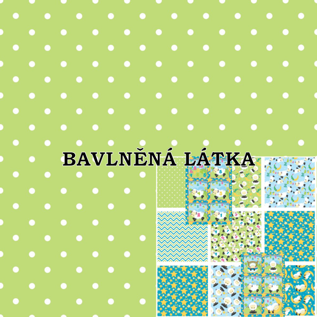 BAVLNĚNÁ LÁTKA - panel  30 X 30 cm 1BL57