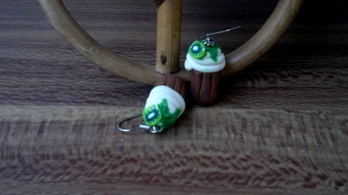 Kiwi dortík - náušničky