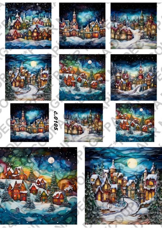 Rýžový papír A4 na decoupage - KB105