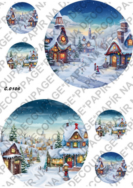 Rýžový papír A4 na decoupage - KB106