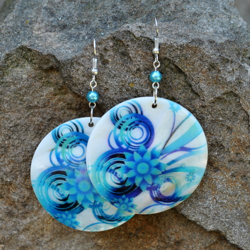 Perleťové placky - modré