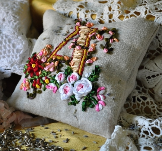 levandulový sáček s monogramem "A"