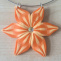 Fimo náhrdelník  oranžová kytička