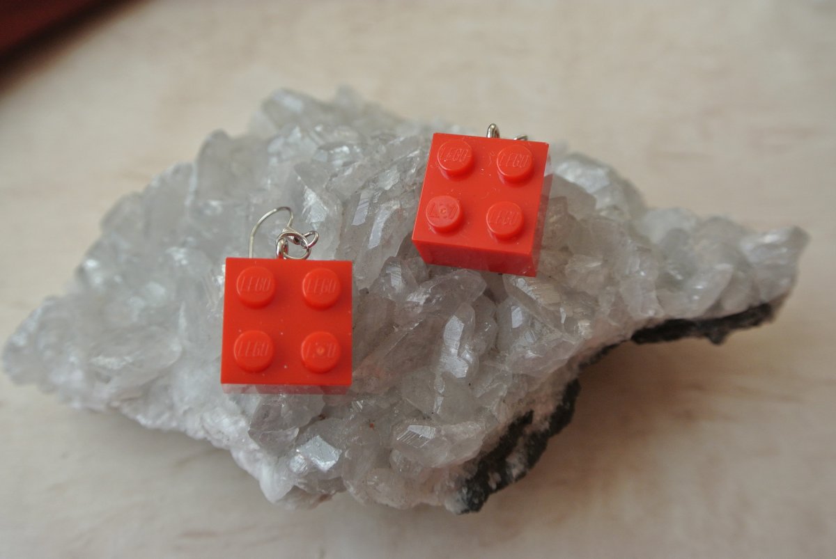 LEGO, LEGO, LEGO   naušnice - červené