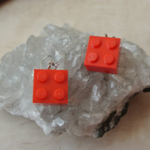 LEGO, LEGO, LEGO   naušnice - červené