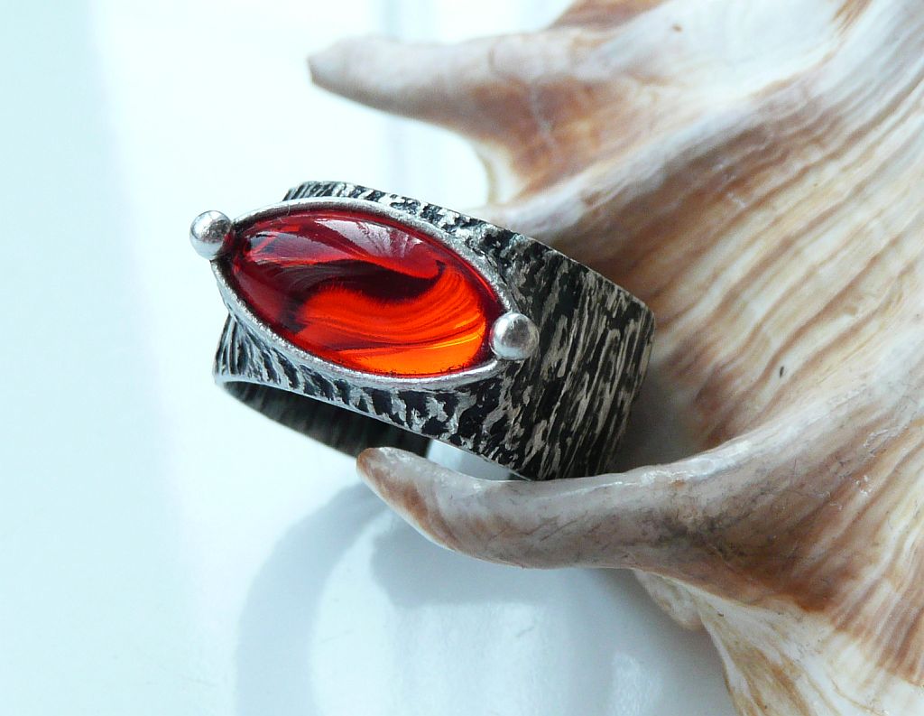 Fire.. / cínovaný prsten/ 