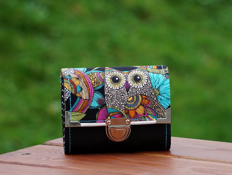 Peněženka Sova 13x10cm, 8 karet, na fotky