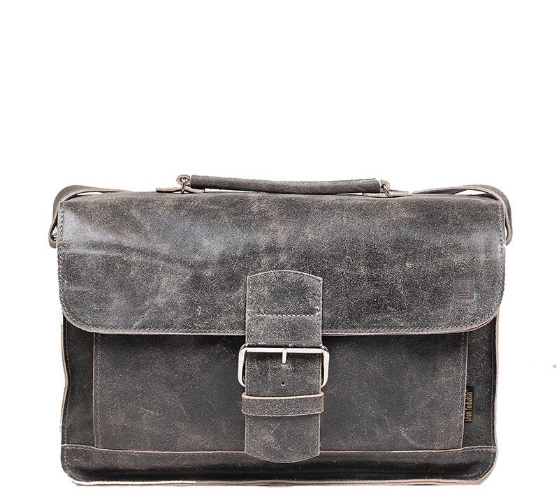 Kožená taška šedá BOSTON (sleva z 2500,-)