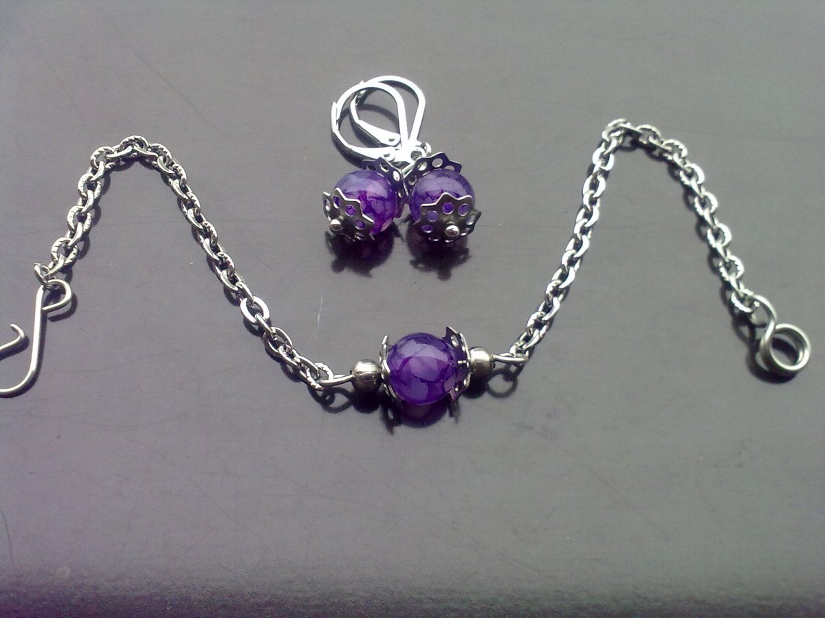 chirurgická ocel a dračí achát   -sada